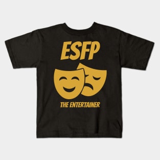 ESFP Entertainer MBTI types 16C Myers Briggs personality gift with icon Kids T-Shirt